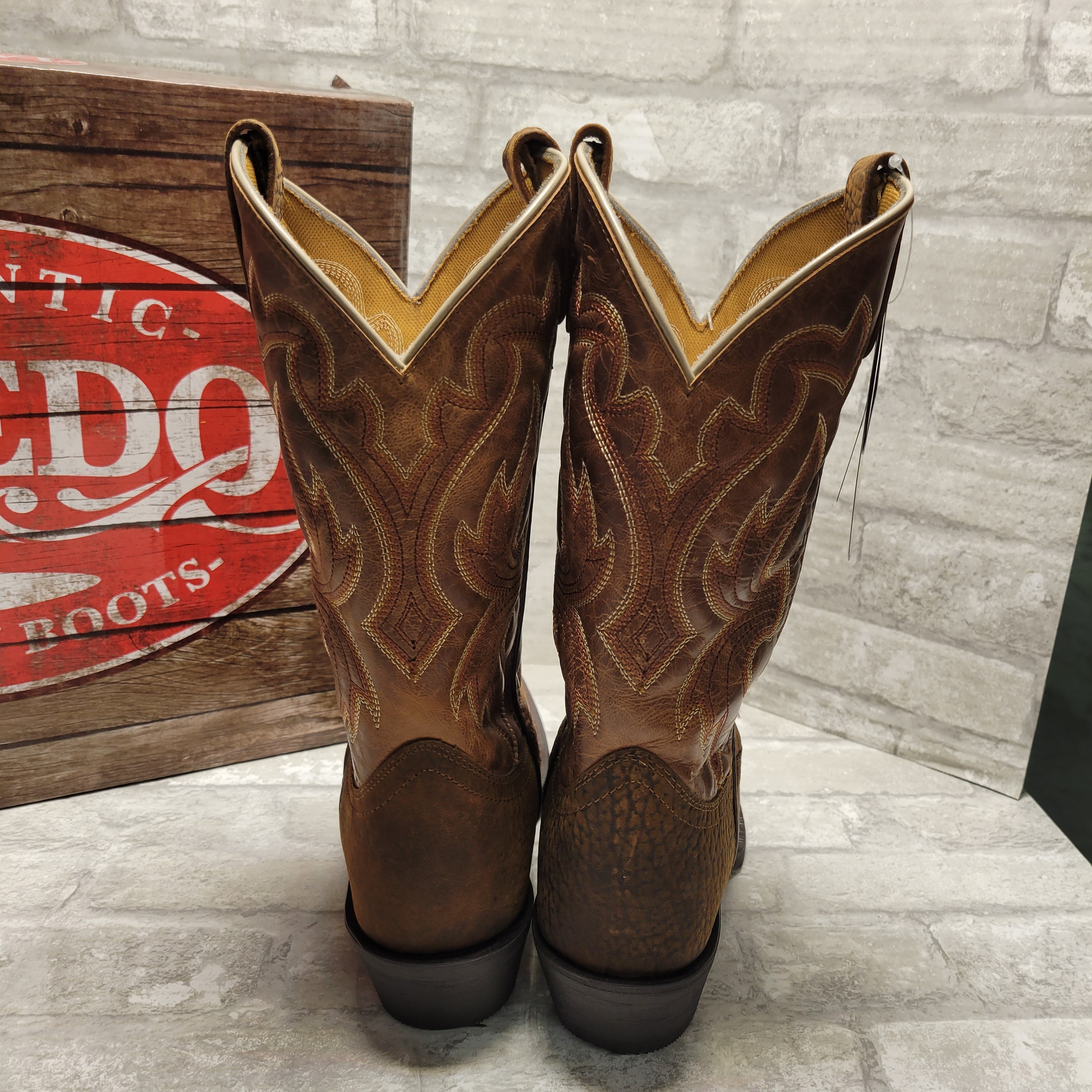 Laredo Men's Mckinney Western Boots - Square Toe, Brown 9D (8109855211758)